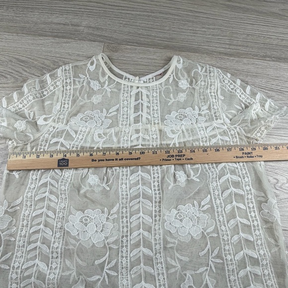 Unbranded Elegant Cream Lace Top Women’s Medium Whimsygoth Fairy Dainty Coquette - Picture 3 of 6